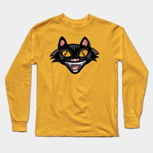 Vintage Halloween Cat Long Sleeve T-Shirt